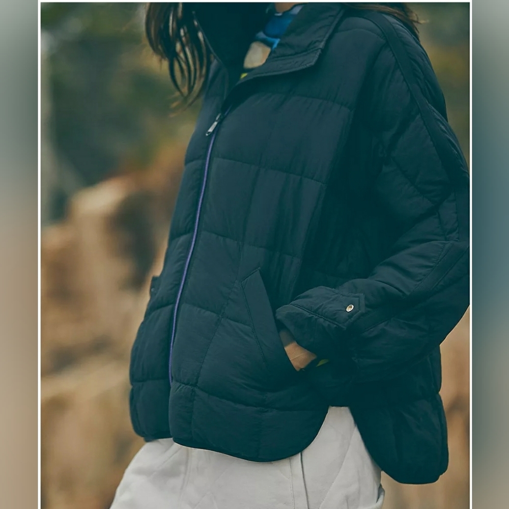 Free People Pippa packable puffer jacket black size large